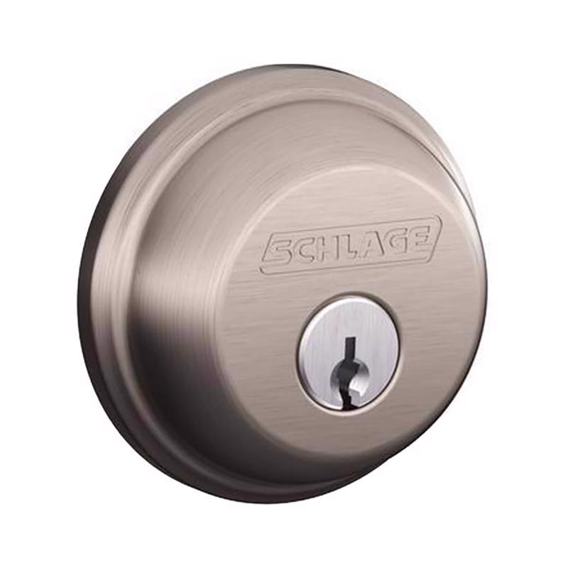 SCHLAGE Lock CO SCHLAGE Lock CO B62NV619 Satin Nickel Double Cylinder Deadbolt