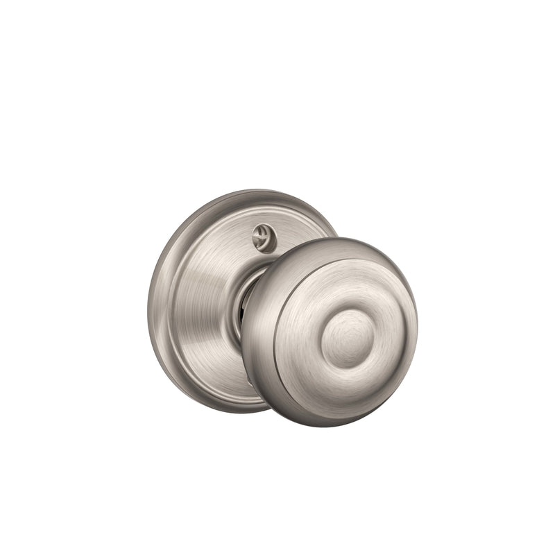Schlage F170 GEO 619 Georgian Door Knob, One Sided Non-Turning Dummy Door Handle, Satin Nickel