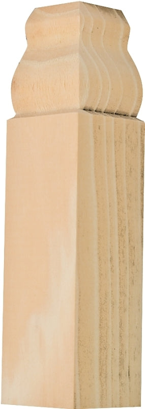 WADDELL MANUFACTURING IBTB-52 6.5" x 1.1" x 1.1" Inside Base Trim Pine Block Molding