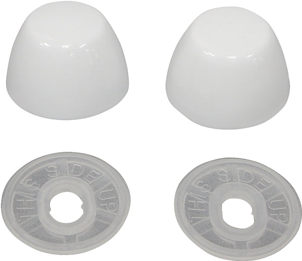 Worldwide Sourcing PMB-475-3L Round Bolt Cap 2 Pieces44; White