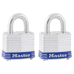 Master Lock 3T 1-9/16-Inch Wide Keyed-Alike Padlock, 9/32-Inch Shackle, 2-Pack