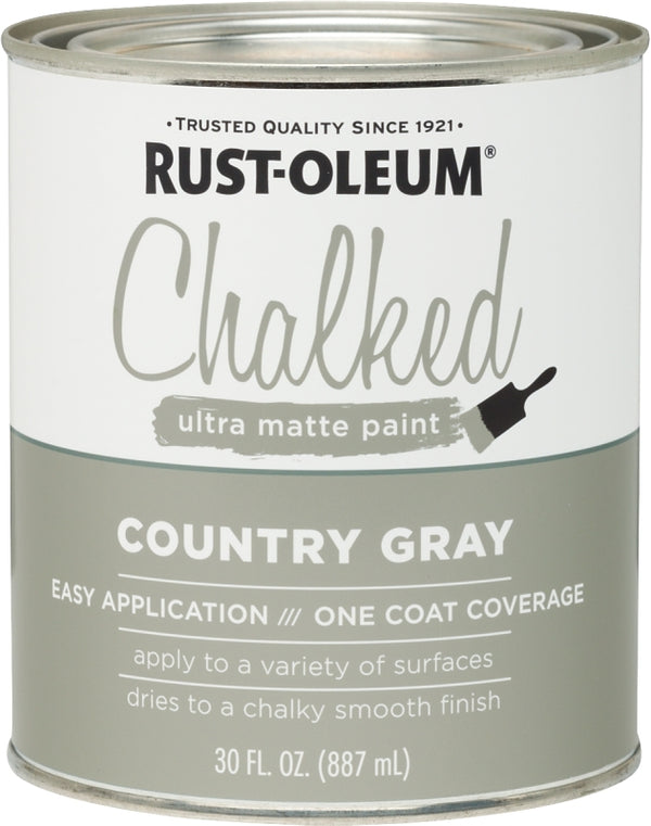 Rust-Oleum Chalked All-in-One Ultra Matte Country Gray Spray Paint 285141