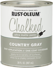 Chalked 285141 Chalk Paint, Ultra Matte, Country Gray, 30 oz