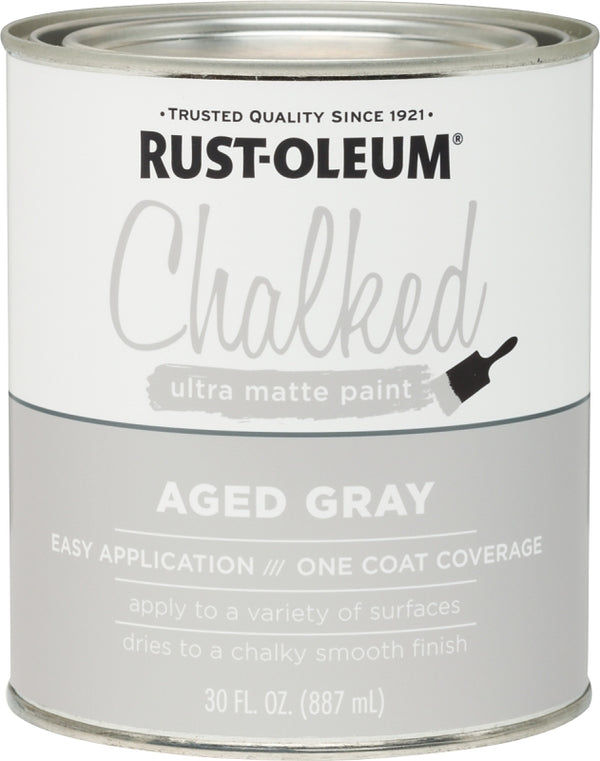 Rustoleum 285143 30 Oz Aged Gray Chalked Ultra Matte Paint