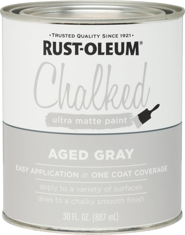 Rustoleum 285143 30 Oz Aged Gray Chalked Ultra Matte Paint