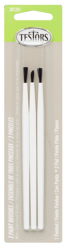 standlyTBS Testors Nylon Paint Brush, Set of 3 281201