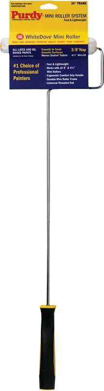 6-1/2'' x 3/8'' Nap Purdy 140765024 White Dove Mini-Roller Cover, Dralon with 24'' Frame 14765024