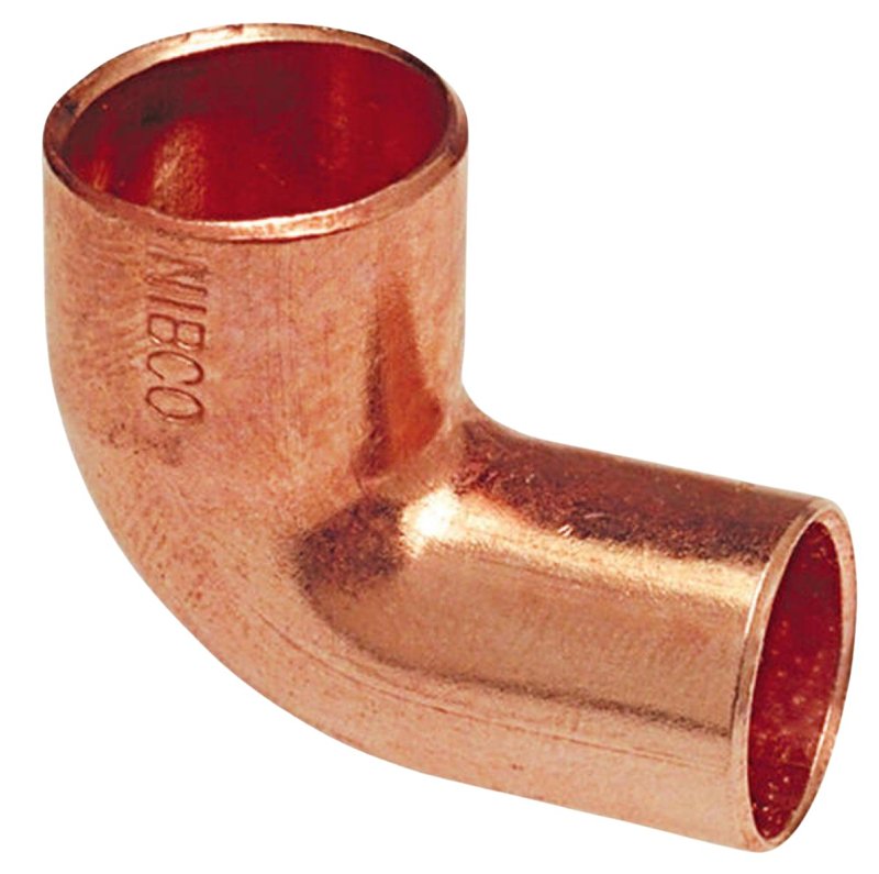 NIBCO 607-2 1-1/4" 90 Degree Elbow Close Rough Fitting x C, Wrot Copper, 1.25" Diameter