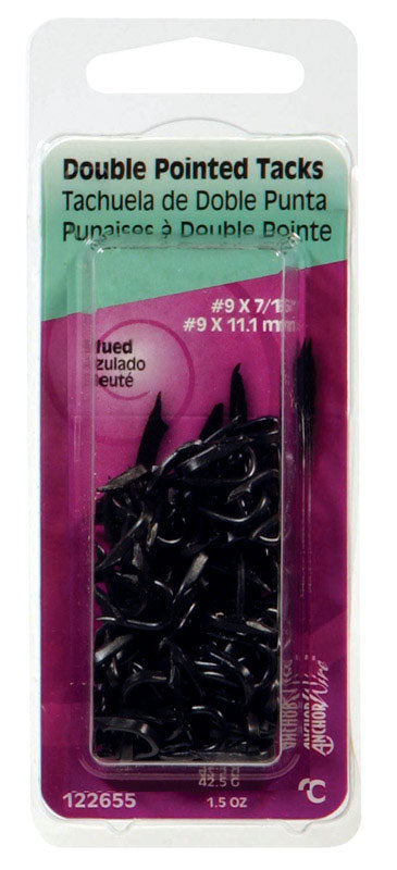 Hillman Ook 122655 9 Gauge Blued Double Point Tacks
