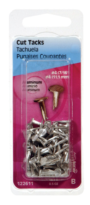 The Hillman Group 122611 Aluminum Cut Tack Number 4, 0.50-Ounce