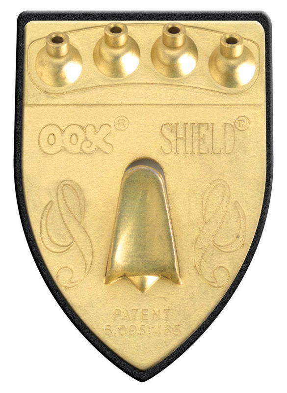 OOK 55007 Shield Picture Hanger, Pack of 1, Brass