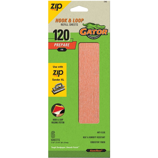ALI INDUSTRIES 7245 120 Grit Sand Sheet, 6-Pack