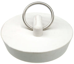 Danco 1-3/4-Inch Rubber Drain Stopper, White, Carded, 88272