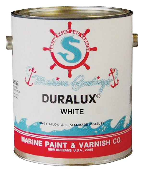DURALUX Marine Enamel, White, 1 Gallon, Topside Paint for Boats and Other Onshore or Offshore Marine Maintenance Applications, Adheres to Steel, Metal, Wood, Fiberglass & Aluminum M720-1