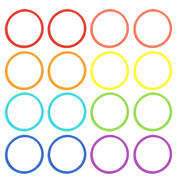 JJAAMM LLC 516-SB-MC Super-Stretch Silicone Bands, Multi-Color, 16-Pk. - Quantity 1