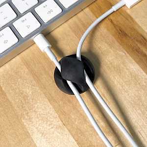 Wrap-It Cable Clips 1 in. L Black Silicone Cable Clip