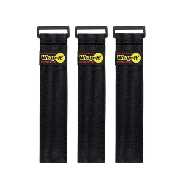 Wrap-It Storage Super-Stretch 2 in. W x 18 in. L Black Stretch Storage Straps 10 lb. 3 pk 703-18B