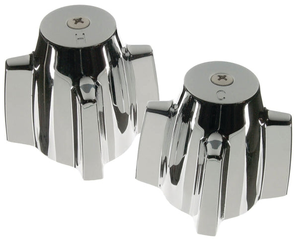 DANCO Easy-to-Install Pair of Faucet Handles for Central Brass, Chrome, 2-3/4-Inch x 2-3/8-Inch, 1-Pair (88264)