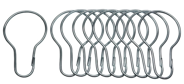 Danco 89046, (12) Curtain Hooks, Metal, For Use With 1 In Dia Shower Rods, 1"