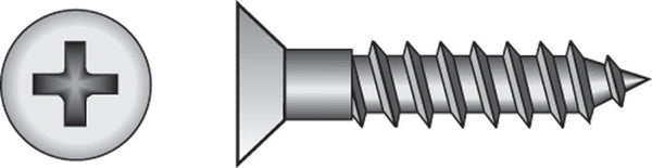 Hillman No. 12 x 1-1/2 in. L Phillips Flat Head Zinc-Plated Steel Wood Screws 50 pk 40854 (5-Pack)