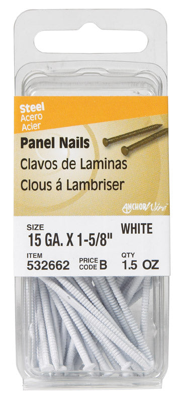 The Hillman Group 532662 White Panel Nails, No Size, No Color
