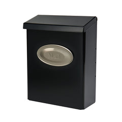 Gibraltar Mailboxes Designer Locking Medium Capacity Galvanized Steel Black, Wall-Mount Mailbox, DVK00000 DVK000AM