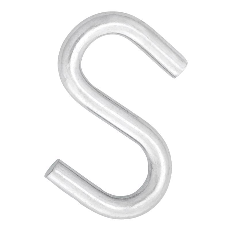 Hampton Small Zinc-Plated Silver Steel 2 in. L S-Hook 150 lb. 1 pk