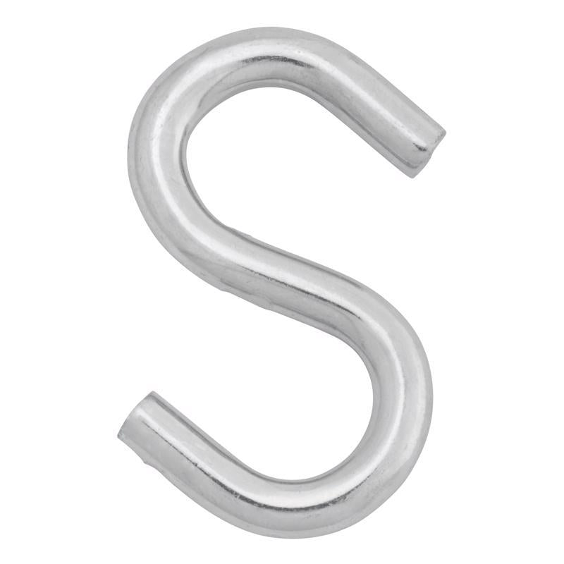 Hampton Small Zinc-Plated Silver Steel 2.5 in. L S-Hook 250 lb. 1 pk