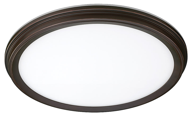 ETI 11 Inch LED Flush Mount Ceiling Light 14W with Night Light, Soft White, Bright White, Daylight Dimmable Beveled Edge Flat Panel Ceiling Light Oil Rubbed Bronze 1 Pack 56572115