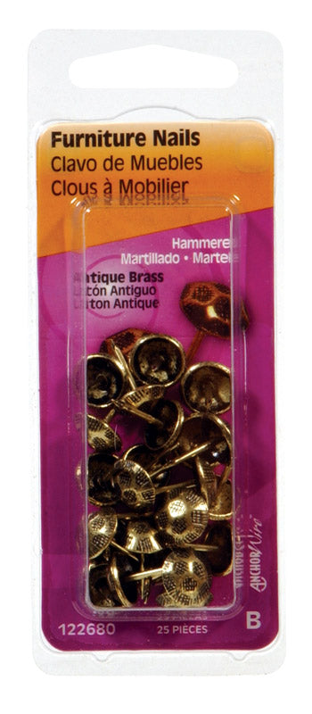 The Hillman Group 122680 Hammered Head Furniture Nails, Pack of 1, No Color