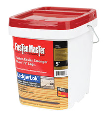 FastenMaster LedgerLOK No. 0 x 5 in. L Hex Washer Head Gray Steel Deck Ledger Screws 250 per Box FMLL005B-250