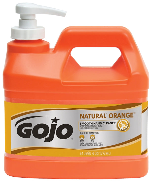 GOJO 1/2 Gallon Bottle White Natural* Orange Citrus Scented Heavy Duty Hand Cleaner 0948-04 (4-Pack)