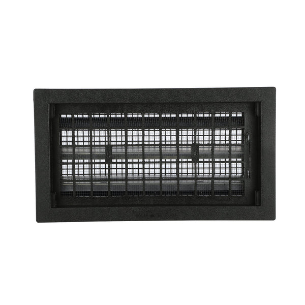 Air Vent 10 in. H x 18 in. W Black Plastic Foundation Vent Rmbl