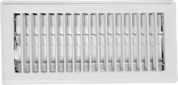 Imperial 4" x 12" Louvered Floor Register, White, RG0267