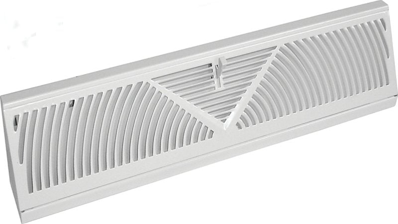 REGISTER BASEBOARD 18IN WHT