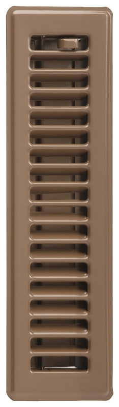 Imperial 2-1/4" x 12" Louvered Floor Register, Brown, RG2000