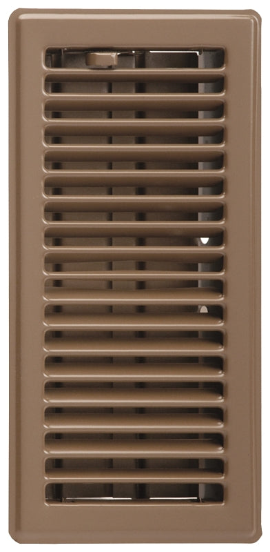 Imperial 4" x 12" Louvered Floor Register, Brown, RG2005