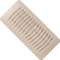 Imperial RG1461 almond polystyrene floor register for a 12 in by 4 in duct opening