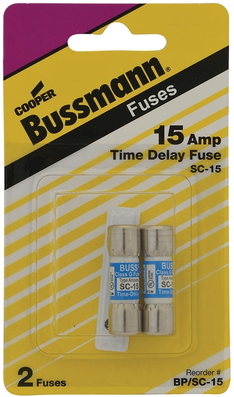 Bussmann #BP/SC-15 15A SC cart fuse (pack of 10)