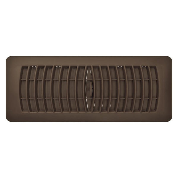 Imperial RG1460 Louvered Plastic Floor Register, 4x12 Inch, Brown