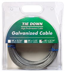 Tie Down Engineering Galvanized Galvanized Steel 3/16 in. Dia. x 100 ft. L Aircraft Cable 50075
