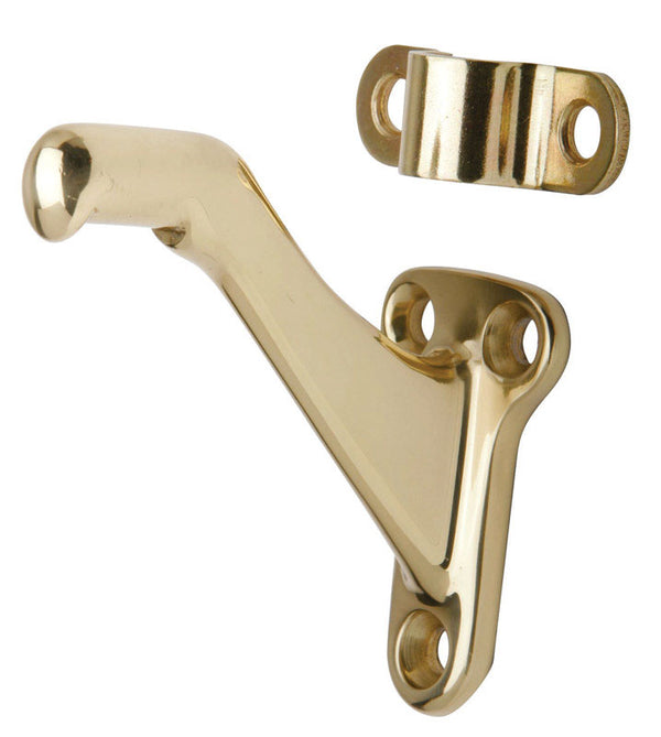 Schlage SPS059B-605 Sps059B605/059B3 Handrail Bracket, 2-1/4 in L X 1-3/8 in W, Solid, Bright, No Size, Brass (5-Pack)