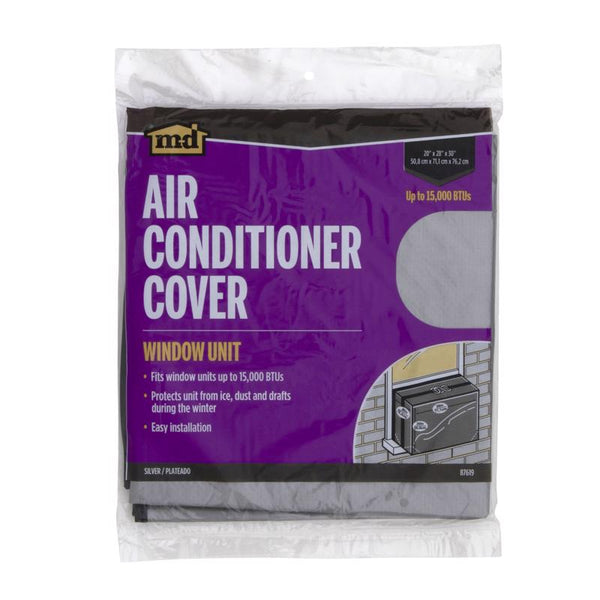 M-D Building Products 87619 Large Silver Air Conditioning Cover for Window Units
