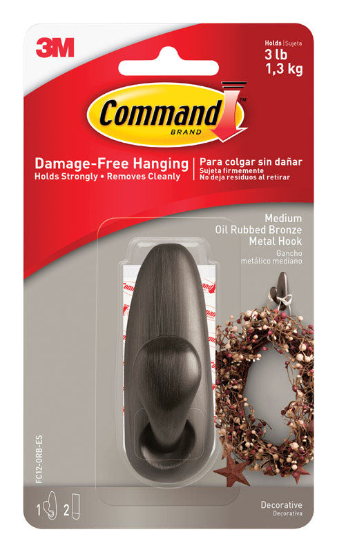 Command Medium Forever Classic Hook [Removable]: 1-pack (Bronze) FC12-ORB