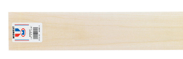 Midwest Products Basswood Sheet 1/4 " T X 3 " W X 24 " L Basswood10 4306 (10-Pack)