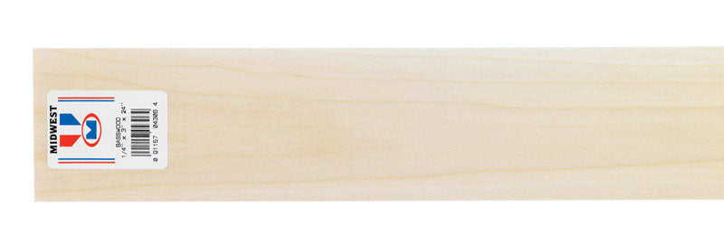 Midwest Products Basswood Sheet 1/4 " T X 3 " W X 24 " L Basswood10