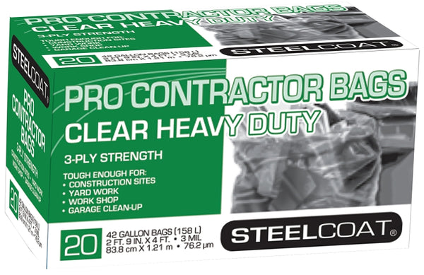 Petoskey Plastics Bag Contractr 42gal Clear 3mil FG-P9934-51
