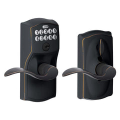 SCHLAGE FE595VCAM716ACC FE595VCAM/ACC 716 Keypad Accent Lever Door Lock, Flex, Aged Bronze