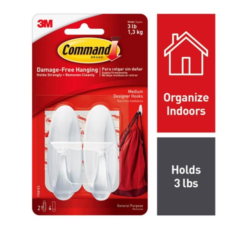 Command Strips 17081 Medium Designer Hooks With Command Adhesive 17081ES