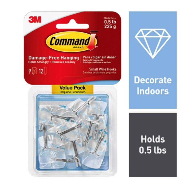 Command Strips 17067CLR-VP Clear Command Wire Hooks 17067CLR-9ES